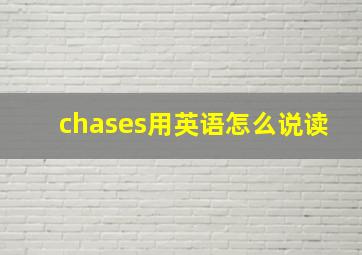 chases用英语怎么说读