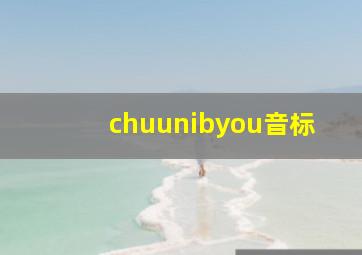 chuunibyou音标