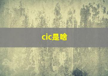 cic是啥