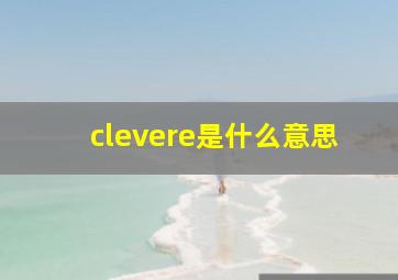 clevere是什么意思