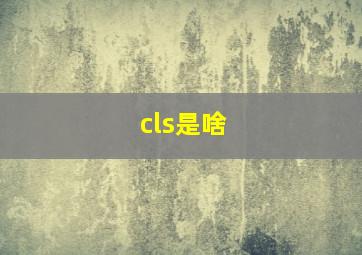 cls是啥