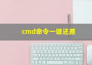 cmd命令一键还原