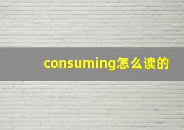 consuming怎么读的