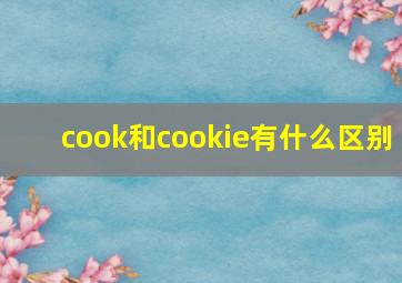 cook和cookie有什么区别