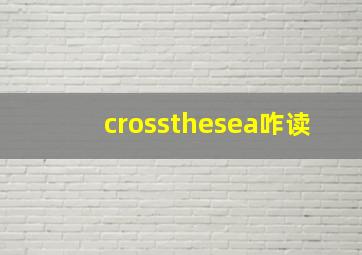 crossthesea咋读