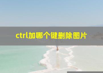 ctrl加哪个键删除图片