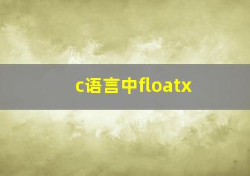 c语言中floatx