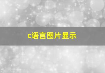 c语言图片显示