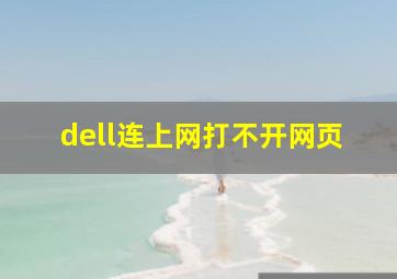 dell连上网打不开网页