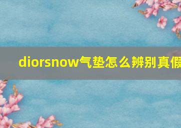 diorsnow气垫怎么辨别真假