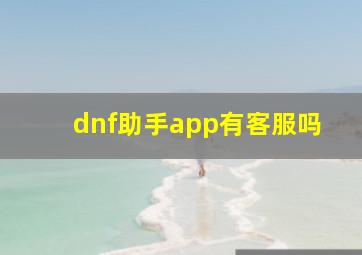 dnf助手app有客服吗