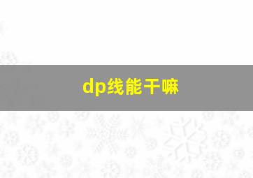 dp线能干嘛