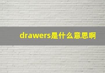 drawers是什么意思啊