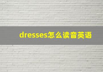 dresses怎么读音英语