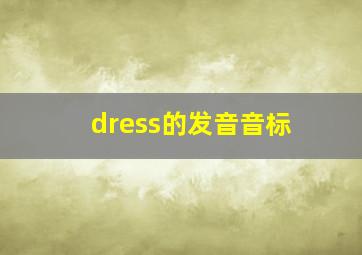 dress的发音音标