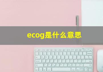 ecog是什么意思