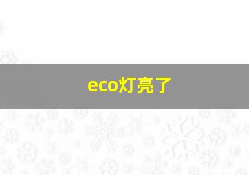 eco灯亮了