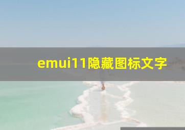 emui11隐藏图标文字