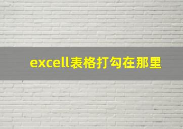 excell表格打勾在那里