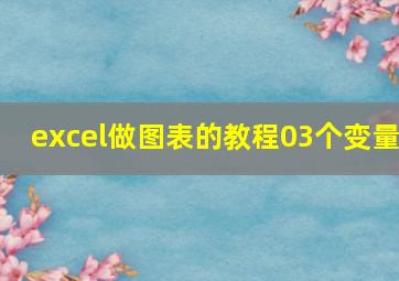 excel做图表的教程03个变量