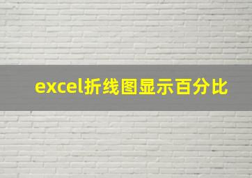 excel折线图显示百分比