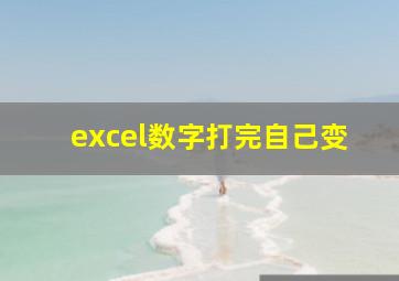 excel数字打完自己变