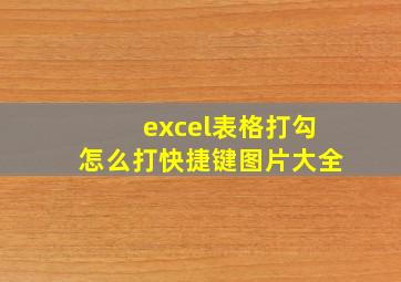 excel表格打勾怎么打快捷键图片大全