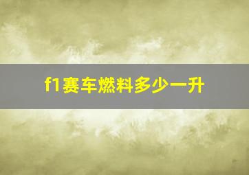 f1赛车燃料多少一升