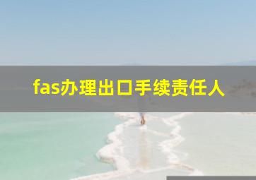 fas办理出口手续责任人