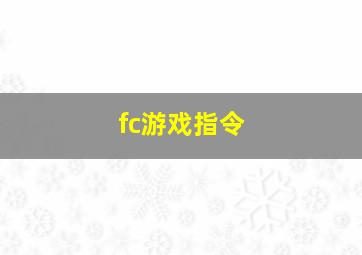 fc游戏指令