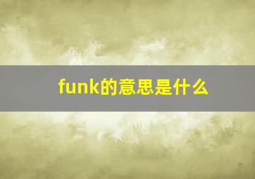 funk的意思是什么