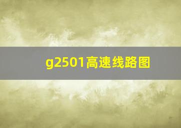 g2501高速线路图