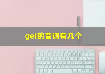 gei的音调有几个