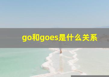 go和goes是什么关系