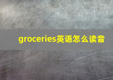 groceries英语怎么读音