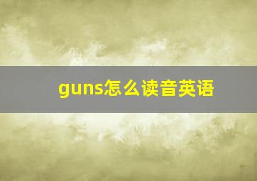 guns怎么读音英语