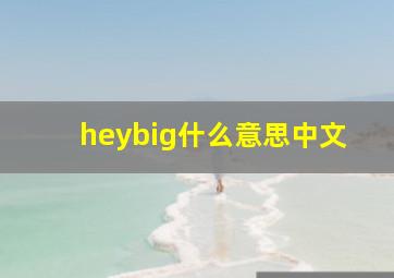 heybig什么意思中文