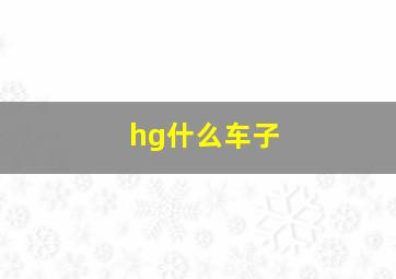 hg什么车子