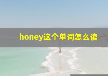 honey这个单词怎么读