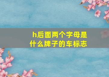 h后面两个字母是什么牌子的车标志