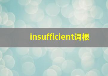 insufficient词根