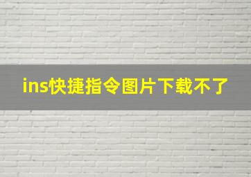 ins快捷指令图片下载不了