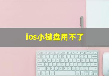 ios小键盘用不了