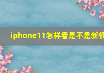 iphone11怎样看是不是新机