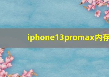 iphone13promax内存