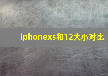 iphonexs和12大小对比