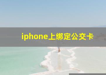 iphone上绑定公交卡