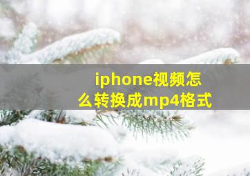 iphone视频怎么转换成mp4格式