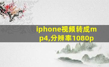 iphone视频转成mp4,分辨率1080p