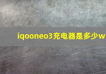 iqooneo3充电器是多少w